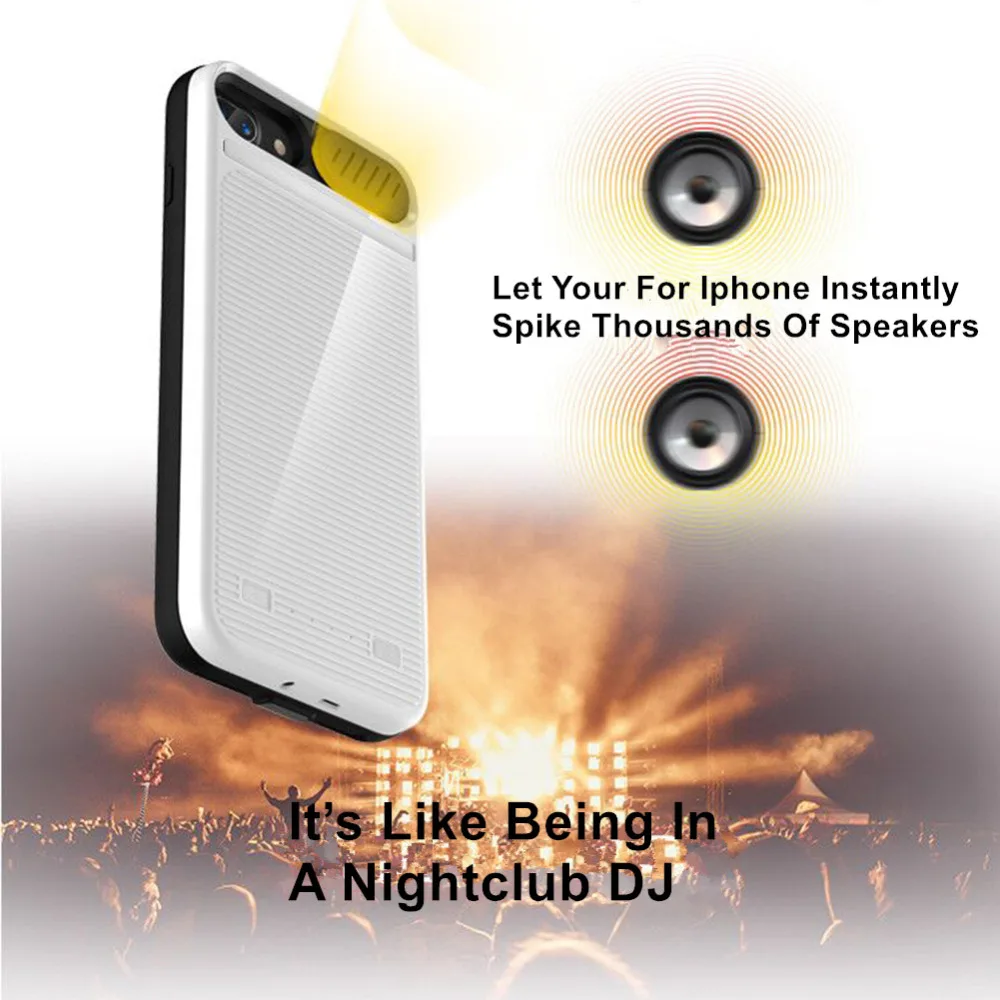 For iphone 7 Battery Case Battery Case Phone Case Small Speaker 3 in 1 Charger Cover Power Bank For iphone 6 6s 7 Battery Case (1)