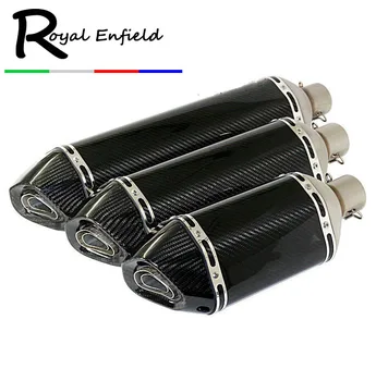 

High Quality carbon fiber ID:51mm Universal Motorcycle Exhaust Pipe Muffler Racing Exhaust motorcycle pipe exhaust z800 z1000