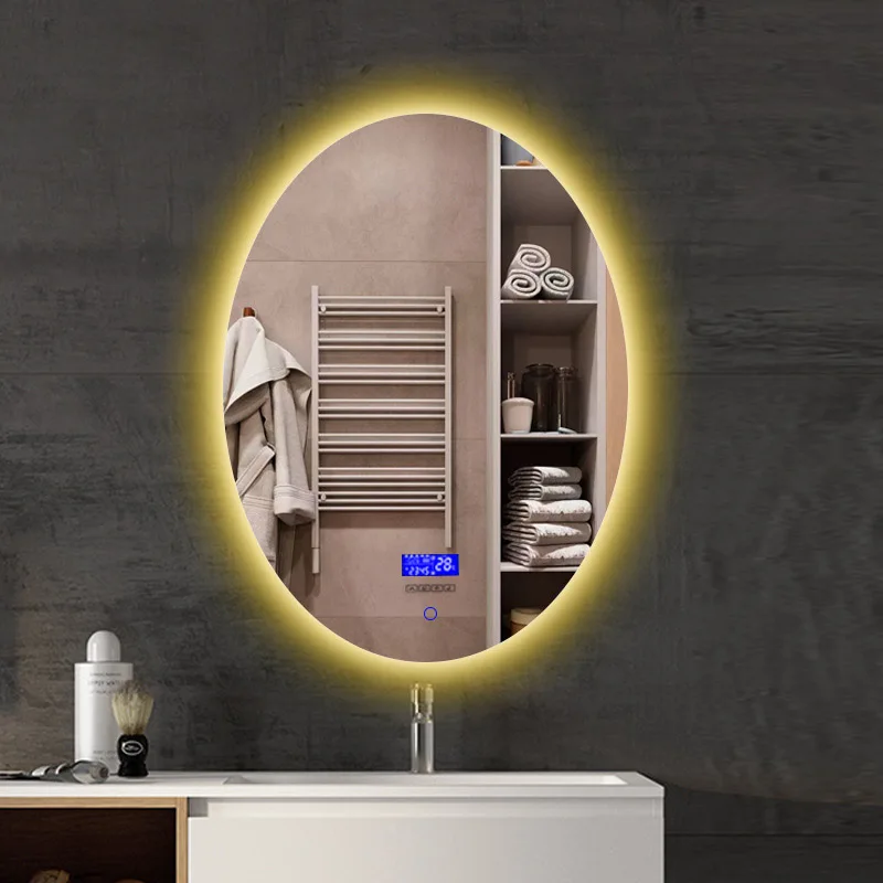 

Intelligent Anti-fog Bathroom Vanity Mirror Touch LED Mirror Wall Makeup Screen Show Time Date Temperature And Bluetooth Music