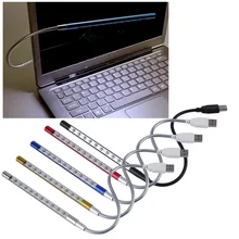 Продукт мини портативный гибкий 10 светодиодов USB свет компьютер лампа для чтения ноутбук, лэптоп, компьютер настольный ПК клавиатура