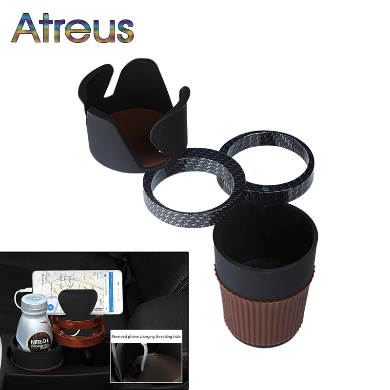 

Atreus Car Multifunctional Drink Cup Holder Phone Holder For Toyota c-hr Corolla RAV4 Honda Accord Civic CRV Mercedes W204 W211