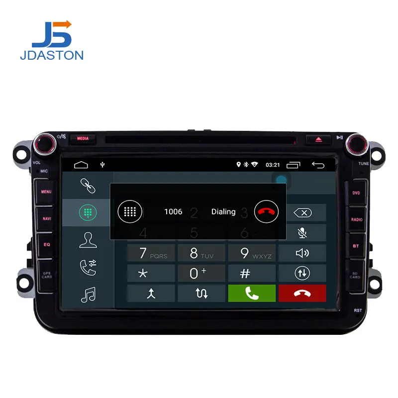 Discount JDASTON 2 Din Android 9.0 Car Multimedia Radio GPS DVD Player for Volkswagen VW Passat B6 CC b7 Polo Golf 4 5 Tiguan Jetta BORA 1