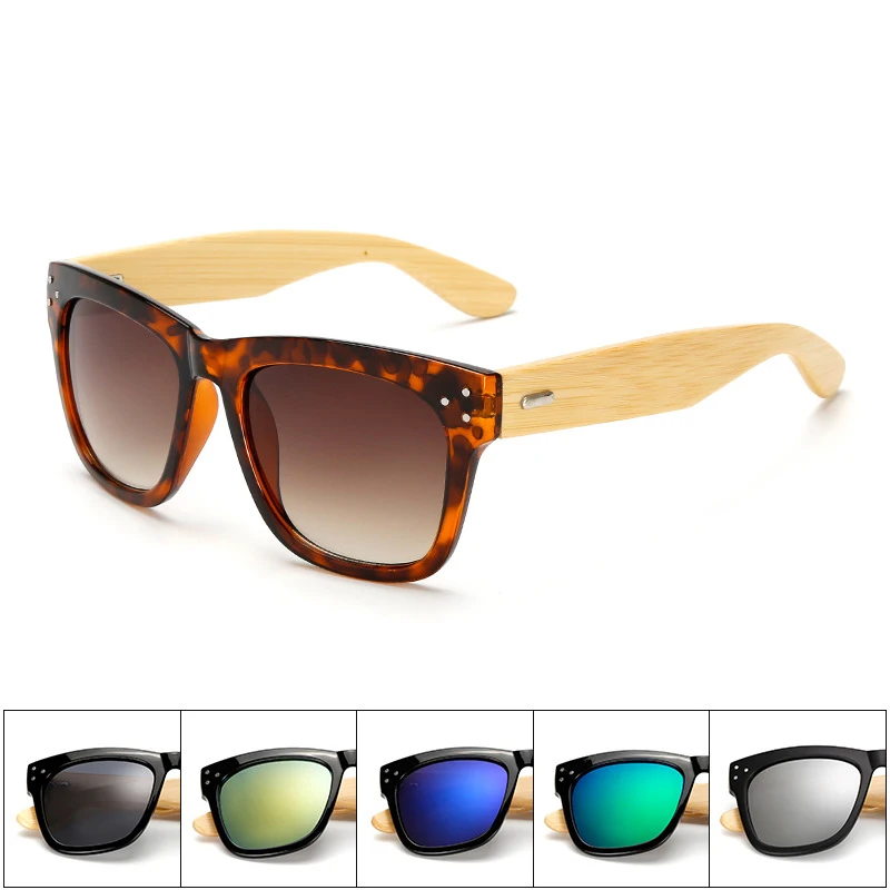 

BerWer 2019 New Fashion Men Women Bamboo Sunglasses Wooden Retro Vintage Summer Glasses