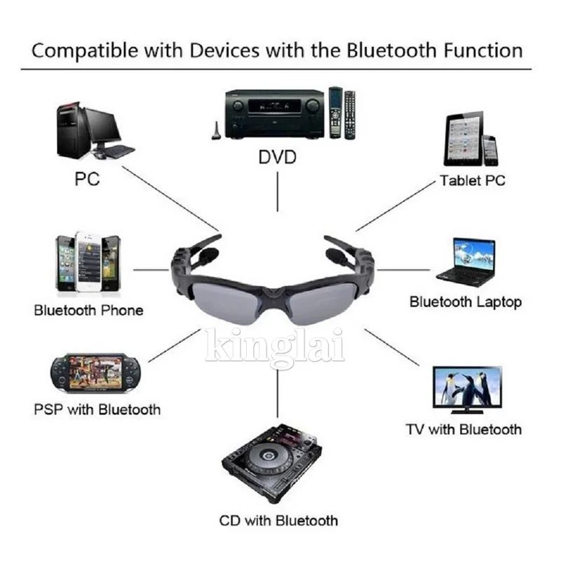 Смарт очки Bluetooth наушники солнцезащитные анти УФ Вождение портативная гарнитура