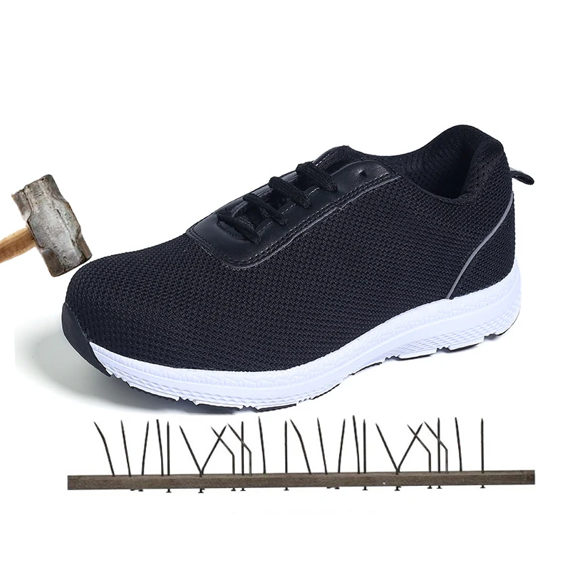 

Safety shoes breathe air weave cloth prevent puncturing and piercing protective shoes