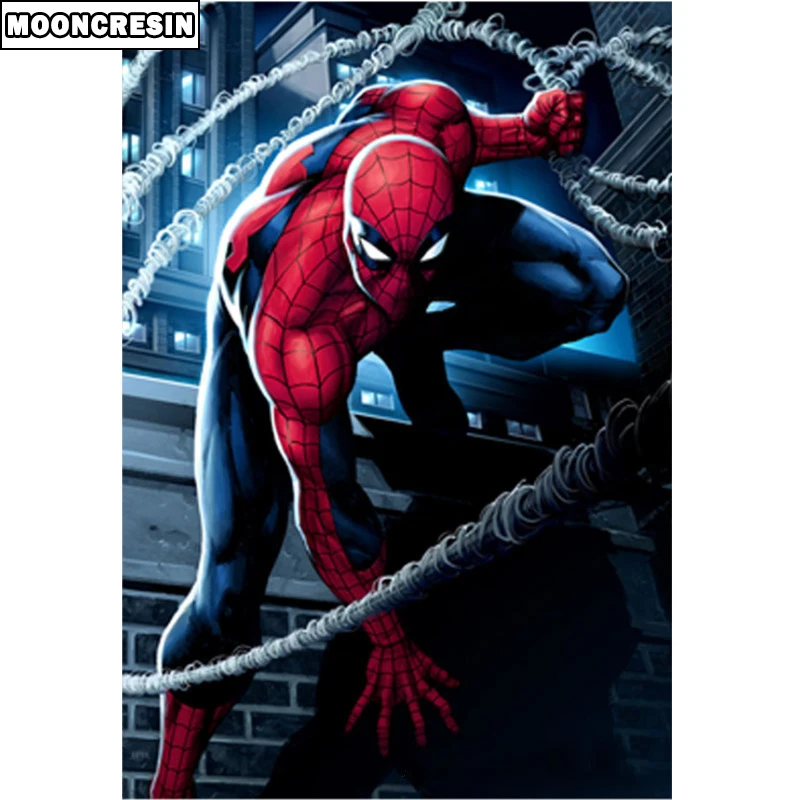 

5D Diamond Painting Full Square Spider-Man Diamond Embroidery Cross Stitch Needlework Mosaic Picture Of Rhinestones Decor Home