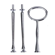 Горячая Распродажа 1 комплект 3 яруса кружевных Овальный подставки для пирога серебро 12,8 см