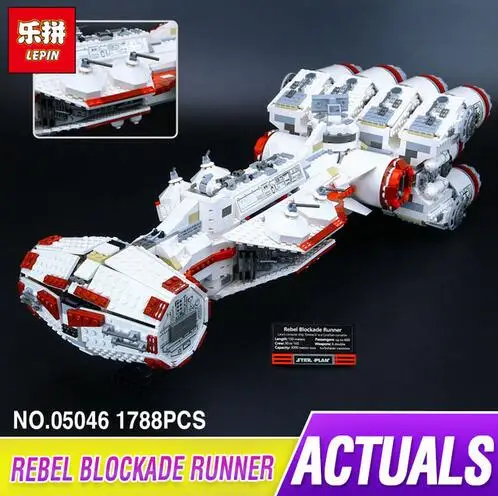 Lepin 05046 New 1788Pcs Star War Series The Tantive IV Rebel Blockade Runner Set Building Blcoks Bricks Educational Toys 10019 lepin 05046 1748pcs star war series the tantive iv rebel blockade runner set building blcoks bricks toys for children gift 10019