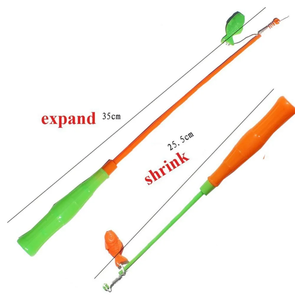 Baby Kids Toddler Fishing Pole Tools Bath Toys Game 35CM Mini