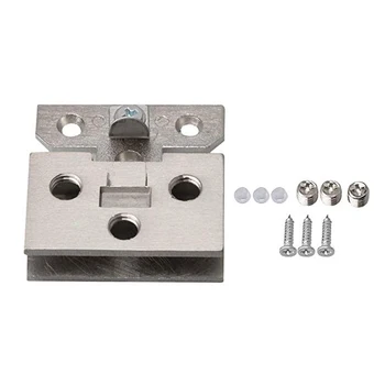 

2PCS Stainless Steel Wall Mount Glass Wall to Door Clamps Glass Hinges