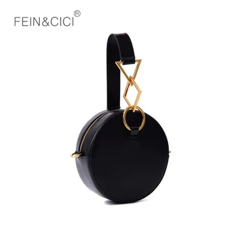 

Round totes bag cute circle bags women 2018 new small party handbag pink black yellow white blue color wholesale wholesale