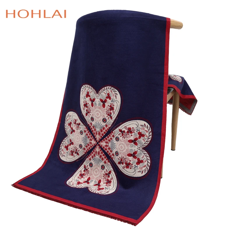 

2019 Autumn Winter Female Wool Scarf Women Cashmere Scarves Printed love pattern Long Shawl Wrap Blanket Warm Tippet wholesale