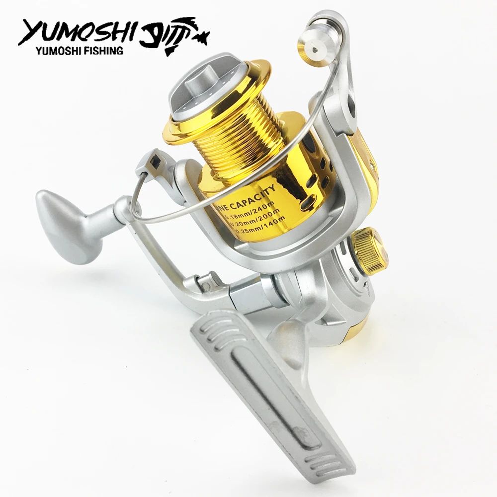 Yumoshi wheels fish spinning reel 5.5:1 12BB 1000-7000 series pesca carretilha peche Spinning wheel type Sea Rock lure fishing