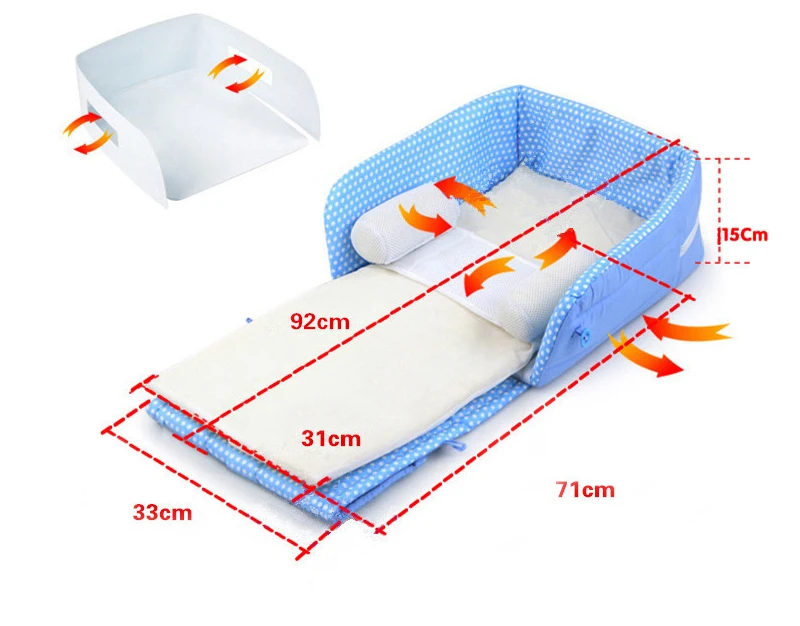 Портативная складная детская кроватка, сумка для кровати, многофункциональная туристическая детская кроватка для новорожденных, сумки
