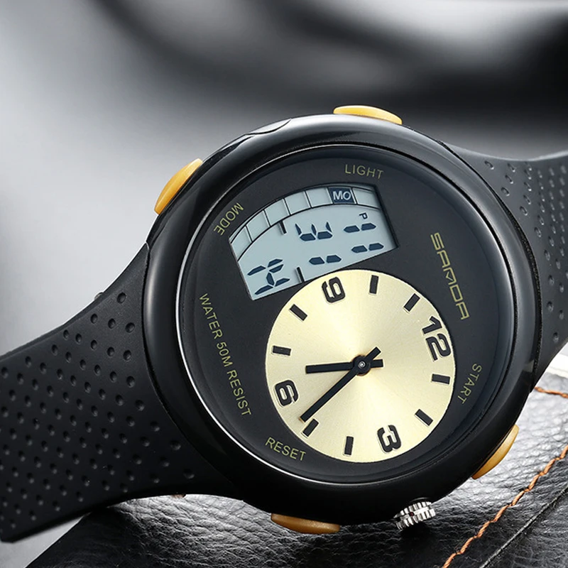 

Relogio Masculino 2019 new outdoor men's quartz luminous LED digital clock fashion men's sports military waterproof watch