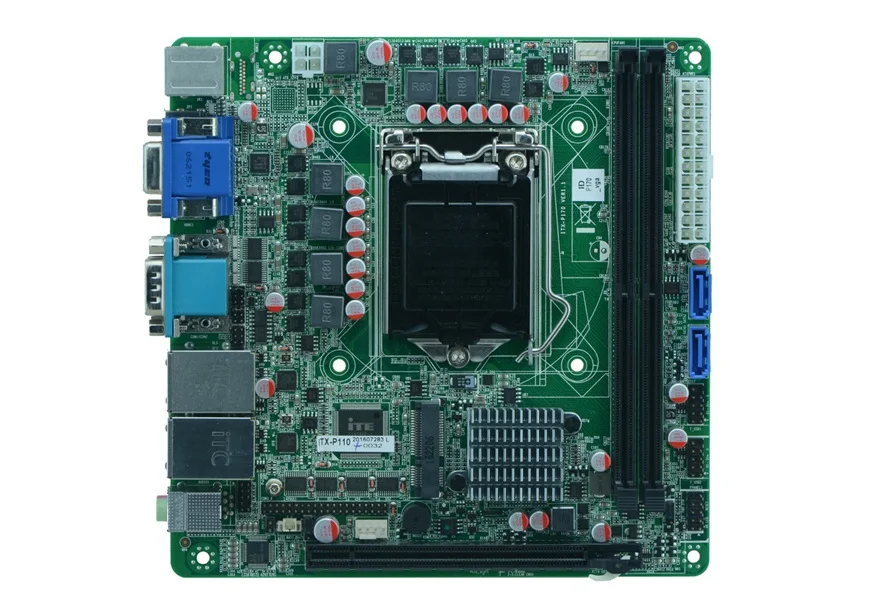 H110 LGA1151 Core I3 6100 CPU mini ITX motherboard with DDR4, 4K DP