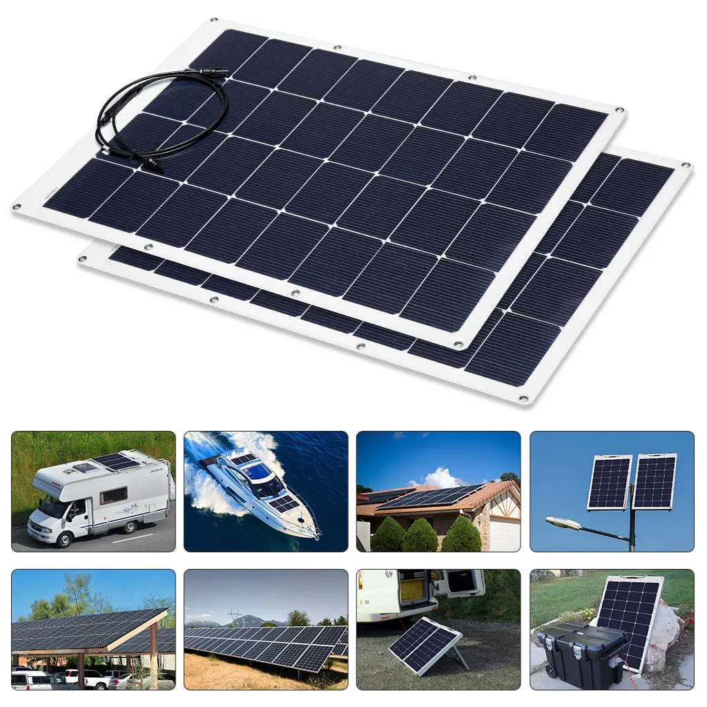 Suaoki 100W DF Гибкая Улучшенная солнечная панель 5.8A 18V MC4 солнечное зарядное устройство Водонепроницаемая портативная электростанция для лодок автомобили, грузовики