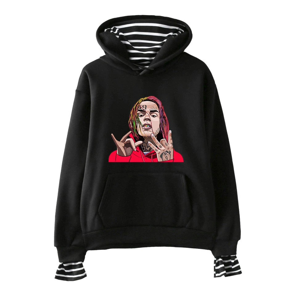 Толстовки 6ix9ine Idol Scunm Ganger популярный принт теплые толстовки с длинным рукавом