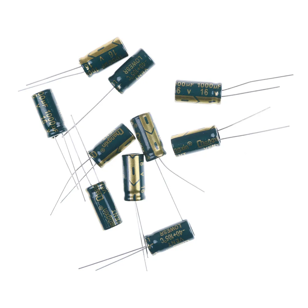

10PCS 16V1000UF Electrolytic Capacitor Assortment Kit Industrial Home Electronic Components