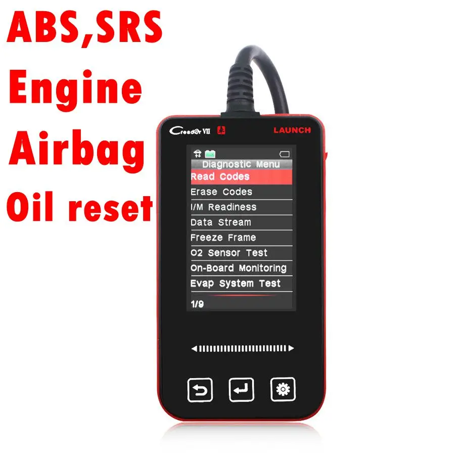 Цена за Автомобильная сканер старт Creader VII 7 OBD2 ABS SRS масла аварии подушки безопасности данных сброса OBD2 диагностический сканер для авто сканер Цена за Автомобильная сканер старт Creader VII 7 OBD2 ABS SRS масла аварии подушки безопасности данных сброса OBD2 диагностический сканер для авто сканер