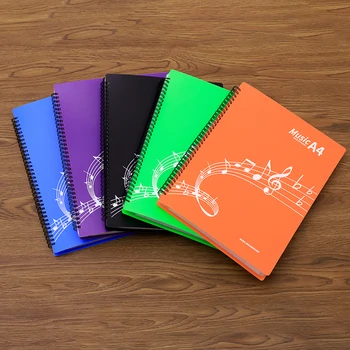 

A4 Size Music Score Pockets Document Paper Collection Staff Sheet Music Book Induction Folder Storage Volumes Color Piano Parts