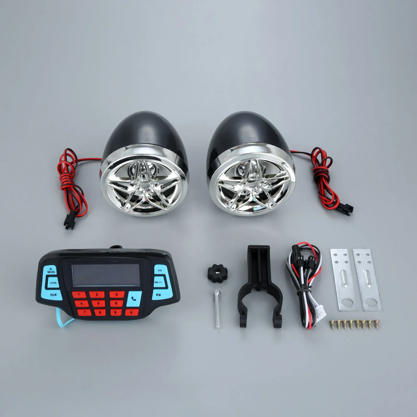 

Motorcycle MP3 Music Player Motorcycle Audio Handsfree Bluetooth Stereo Speakers FM Radio Waterproof Sound System Accessories