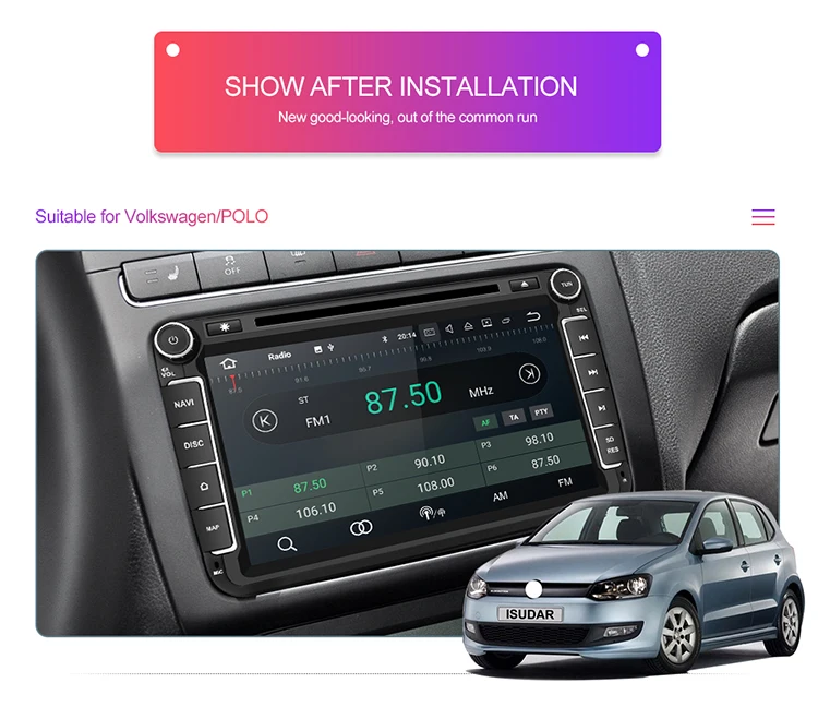Flash Deal Isudar Two Din Car Multimedia Player Android 9 Auto Radio For Skoda/Seat/Volkswagen/VW/Passat b7/POLO/GOLF 5 6 DVD GPS 4 Cores 5