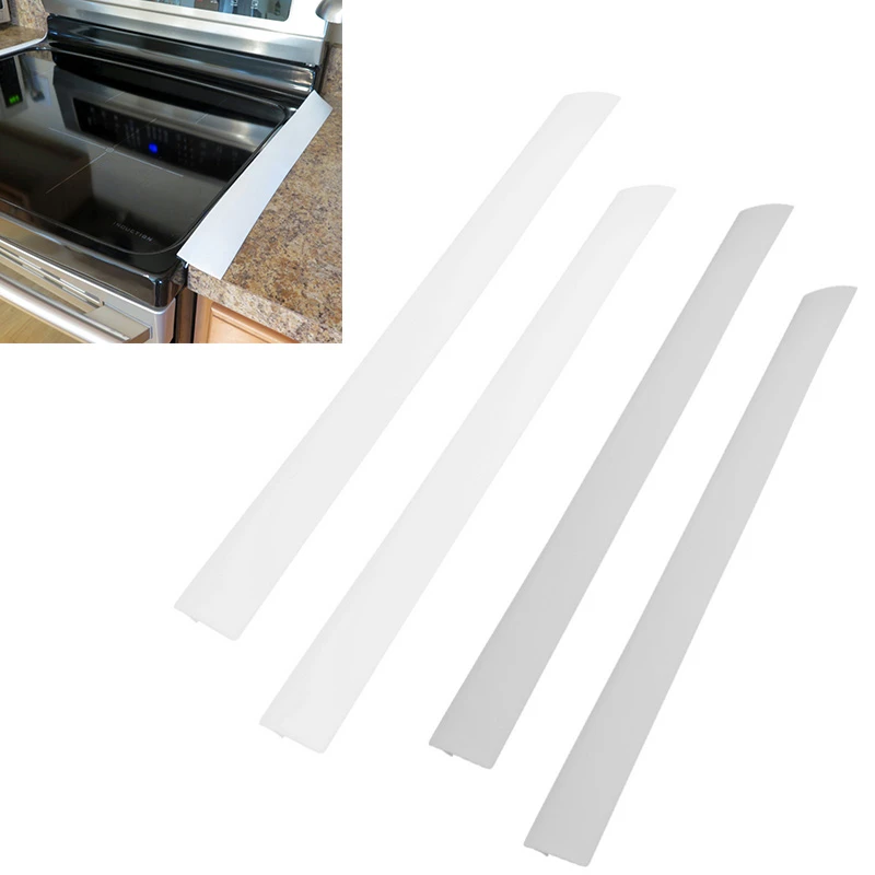 2pcs/lot Stove Counter Gap Cover Silicone Rubber Kitchen Oil-gas Slit Filler Heat Resistant Mat Oil Dust Water Seal