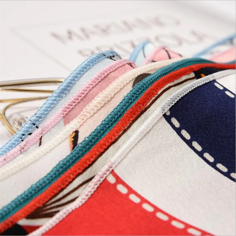 Satin Silk scarf women 50x50 new 2018 small squares Joker decorative multi-functional hair ribbon Women scarves choker neck tie