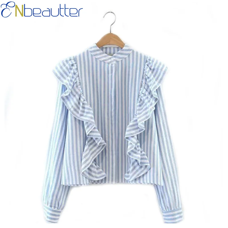 ENbeautter Women Tops Elegant Lotus Leaf Edge Spli...