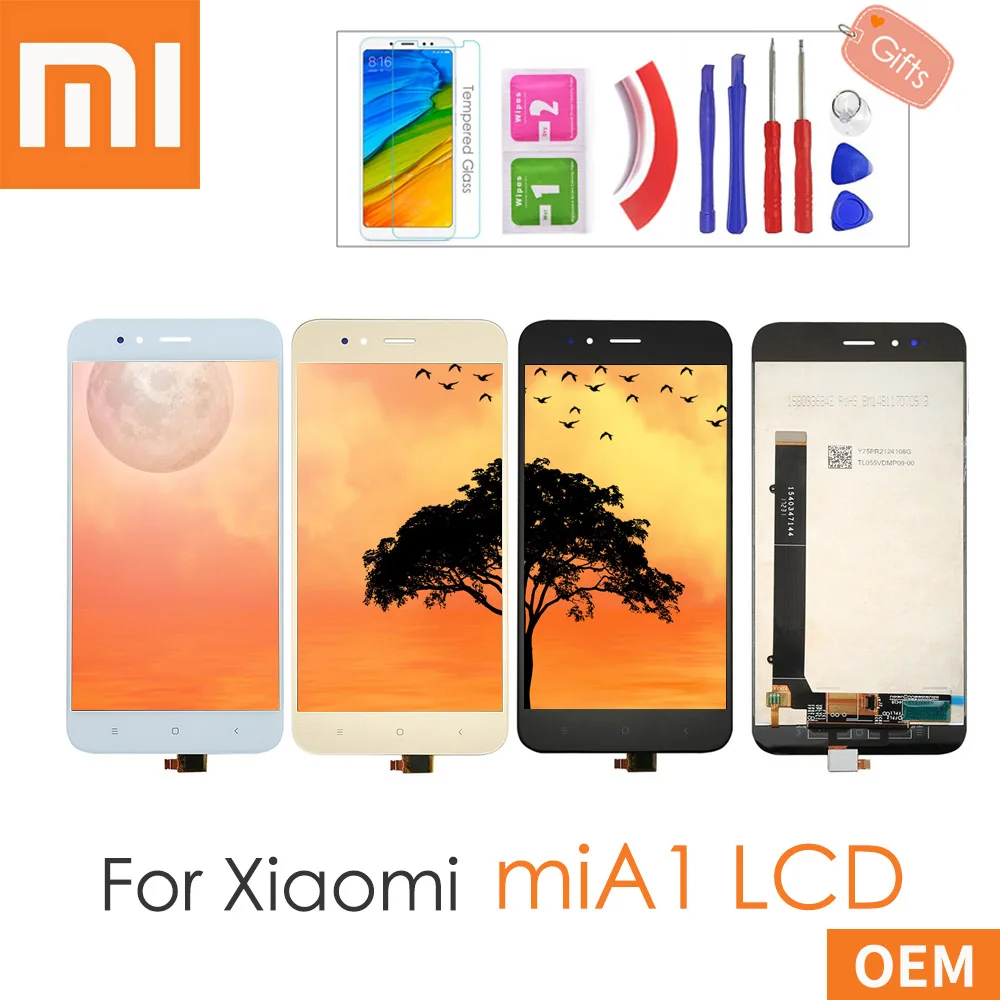 

5.5"Original LCD For XIAOMI Mi A1 LCD Touch Screen with Frame Replacement For Xiaomi Mi 5x Screen Display LCD + Gifts