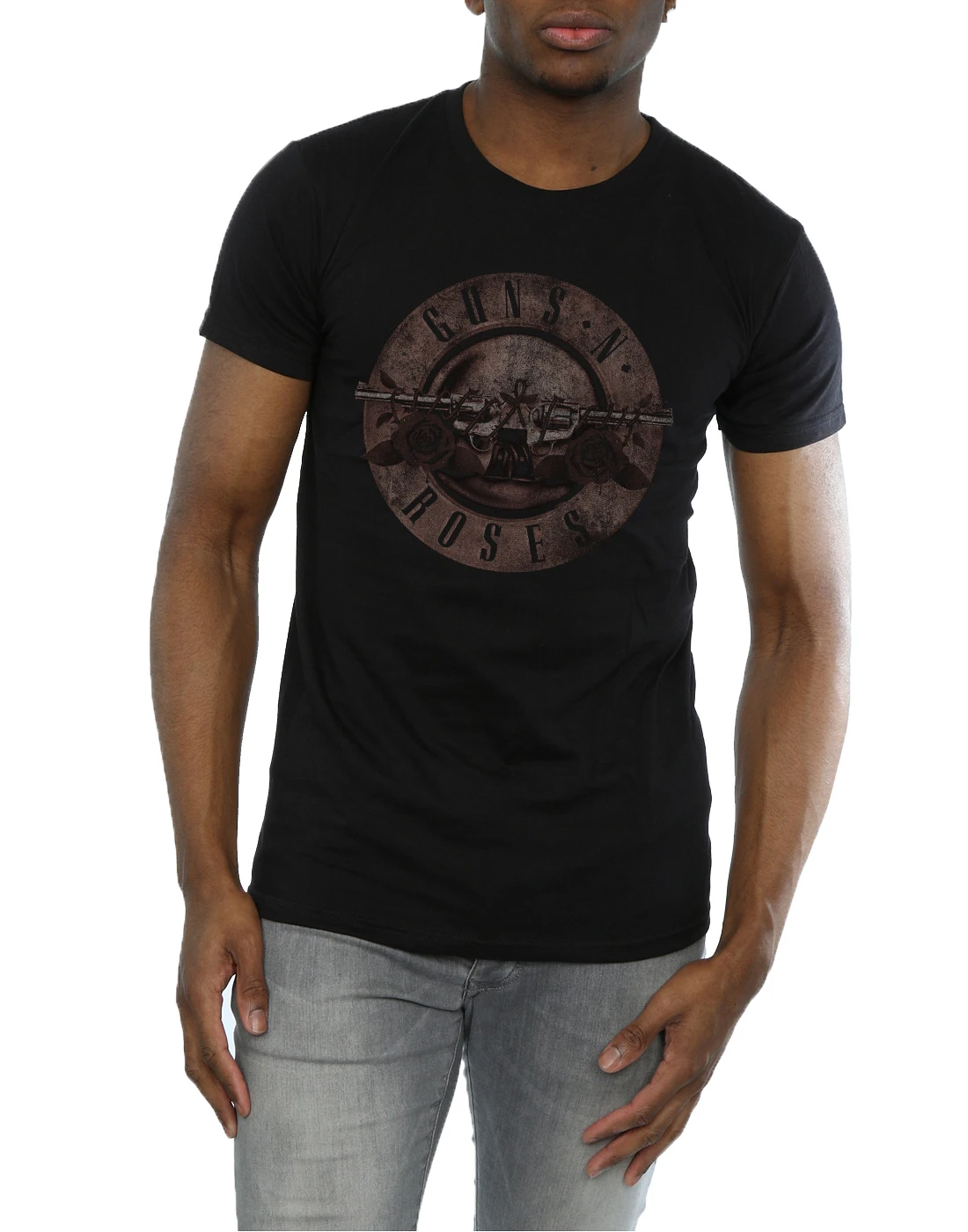 Guns N Roses Men's Sepia Bullet Logo T Shirt Tee Shirt Mens 2018 New Tee Shirts Printingin T