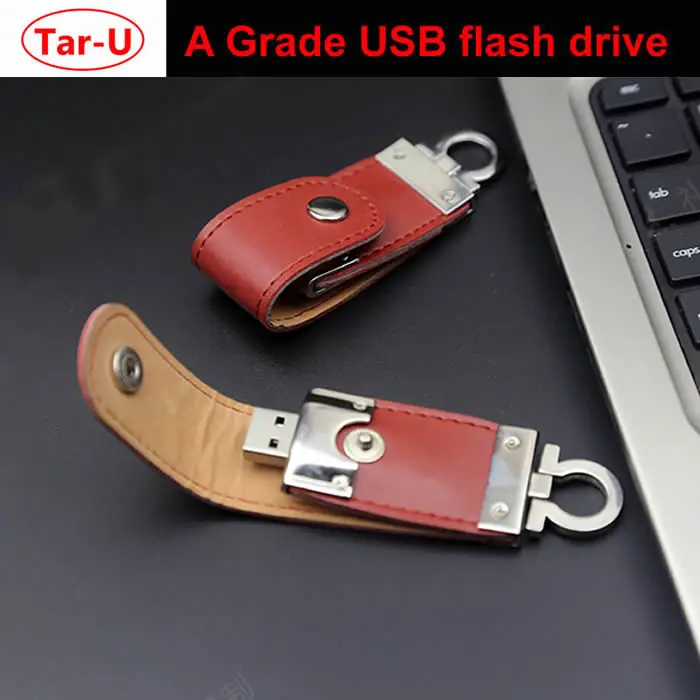 Популярный кожаный USB флэш-накопитель