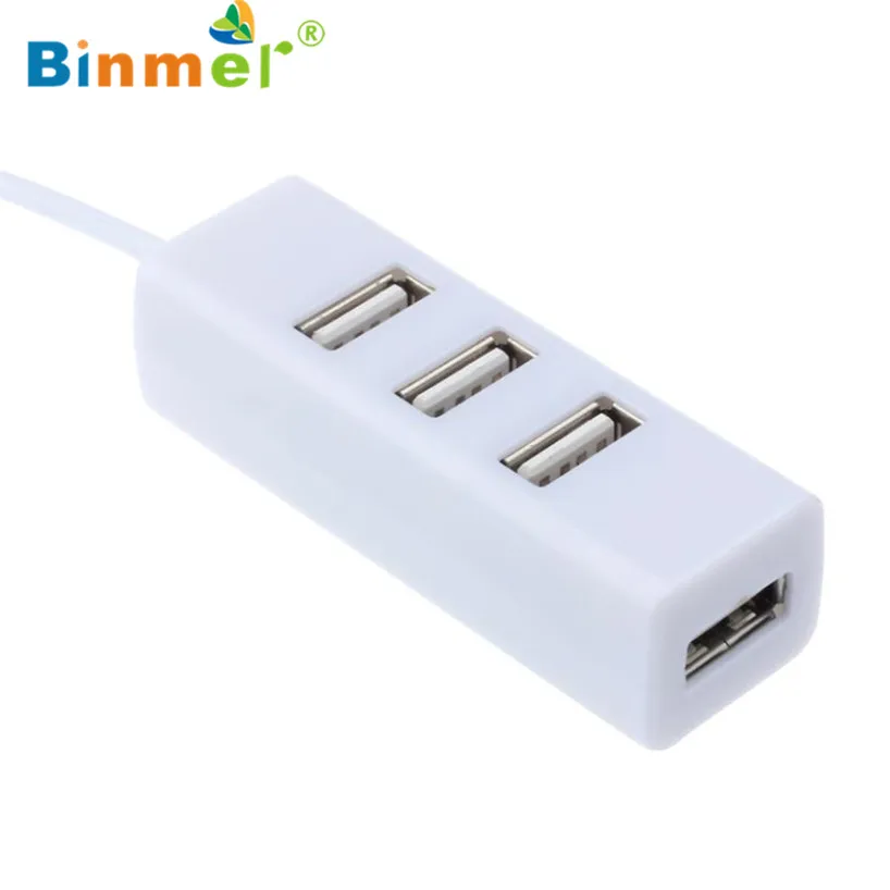 Binmer мини USB 2,0 Hi-Скорость 4-Порты и разъёмы сплиттер концентратор адаптер для ПК компьютер Sep 15