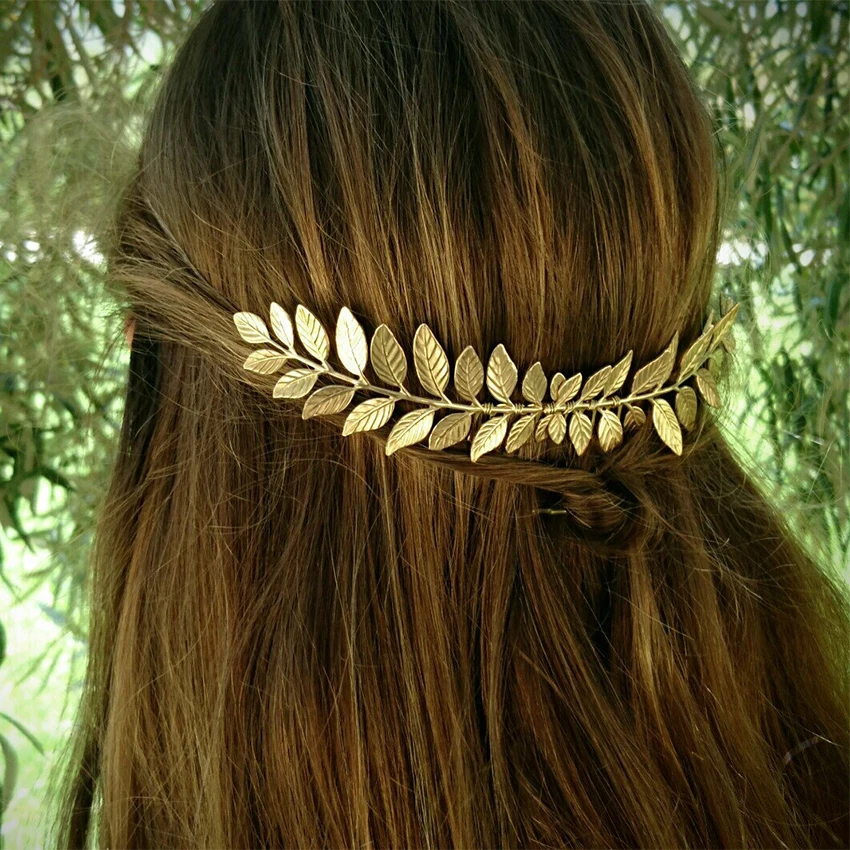 Fashion Retro Women Gold Silver Leaves Animal Barrette Hairpin Hair Clip Jewelry