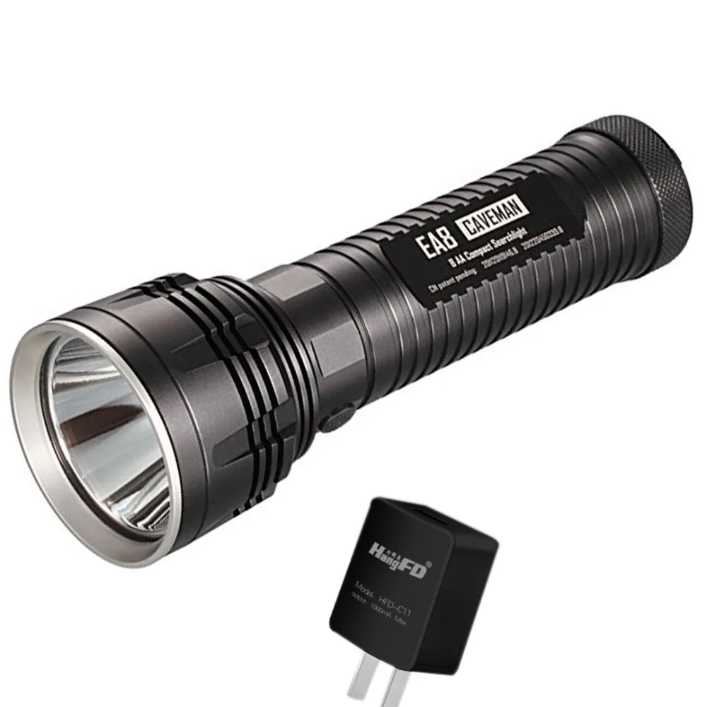 

NITECORE EA8 EA8W 900 Lumen CREE U2 LED 8xAA Flashlight Hiking Camp Fishing Search Rescue Portable Torch with adapter