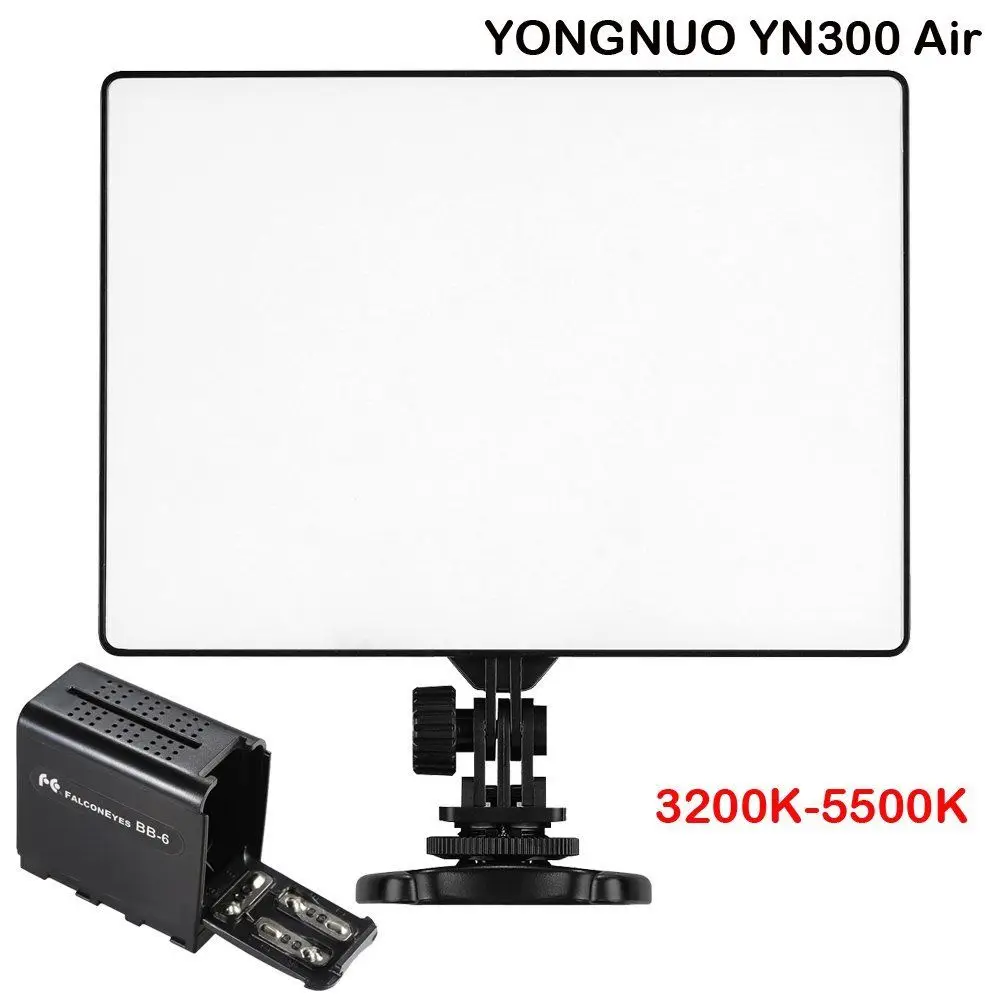 Светодиодная лампа Yongnuo YN300 Air 3200 K 5500 для видеосъемки + жесткий чехол с