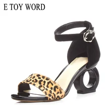 E TOY WORD Fashion Summer Women Sandals High heel strange style buckle Strap Party Pumps yellow Sexy Ankle Strap Woman Shoes