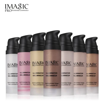 

IMAGIC Brand 7 Color Liquid Highlighter Gold Tone Makeup Gel Face Illuminator Enlumineur Glow Contour Brightener Shimmer Make Up