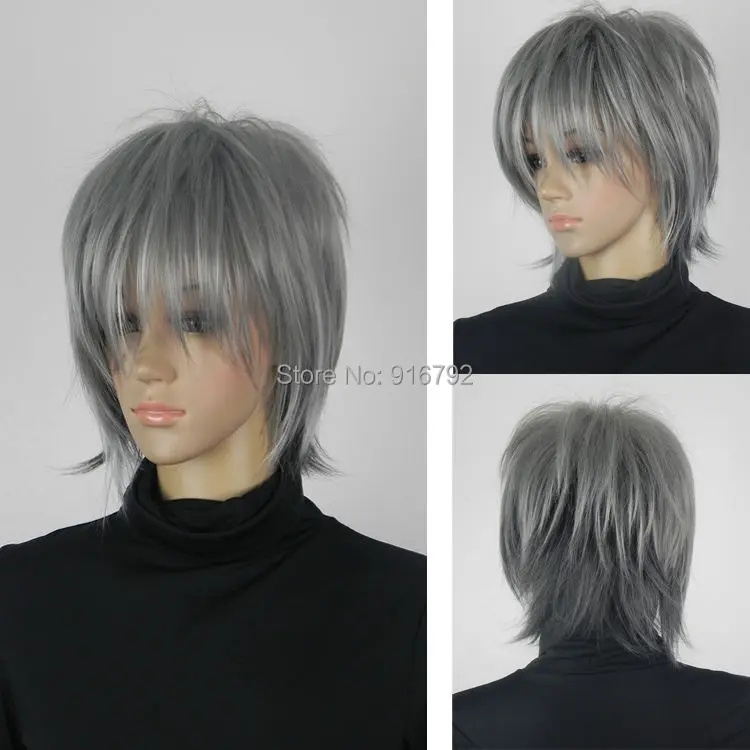 Envio Gratis Mujeres Hombres Unisex Gris Peluca De Pelo Sintetico Del Partido De Cosplay Peluca De Pelo Corto Esponjoso Nueva Wig Construction Wig Bigwig Synthetic Aliexpress