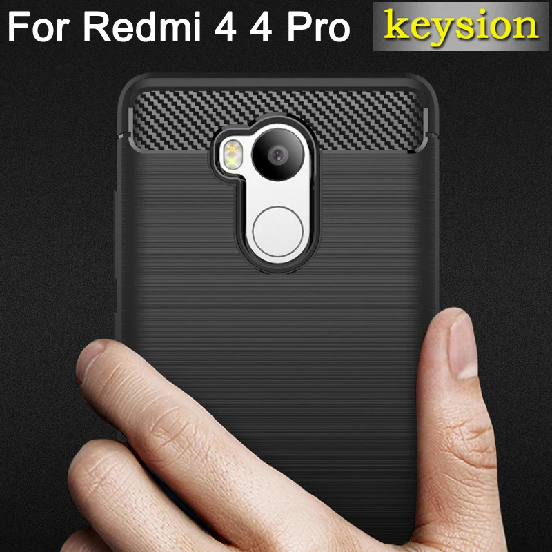 

For Xiaomi Redmi 4 Pro Prime Case Cover Back For Fundas Xiaomi Redmi 4 Case Silicone Carbon Fiber Brushed TPU Mobile Phone Cases