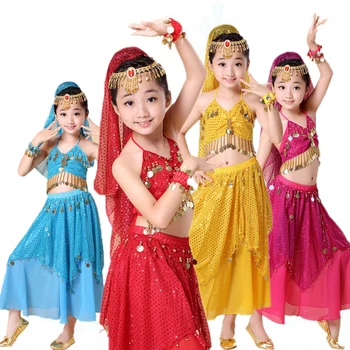 

2017 61 children's belly dance highlights skirt suit children's India dance performances children's clothing