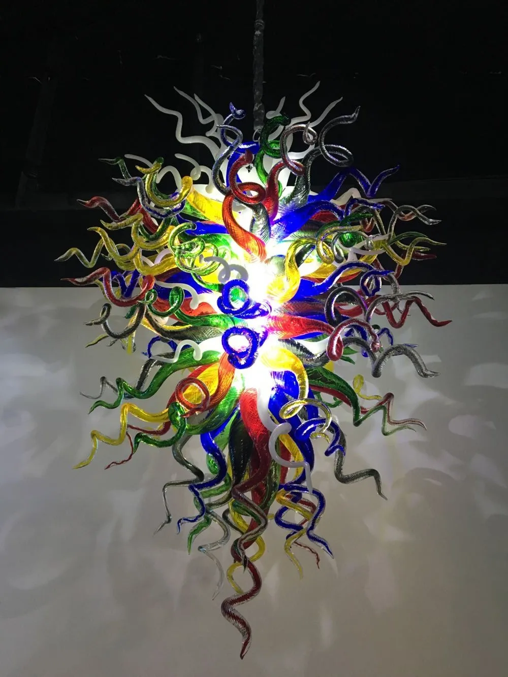 Роскошные муранские стеклянные люстры цветной светодиодный ручной выдувное стекло художественная люстра освещение