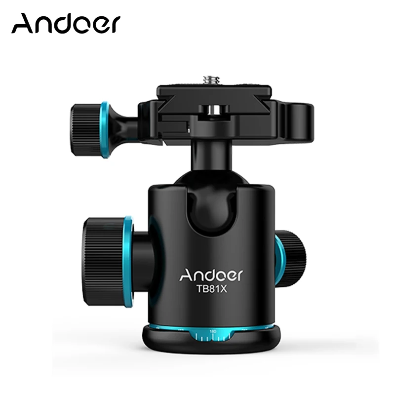 

Andoer Tripod Mini Ball Head 360 Degree Rotating Panoramic Ballhead for DSLR Camera Tripod Monopod Photography Accessories