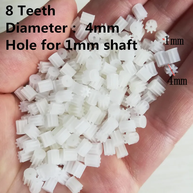 

5 10 50 100PCS Free Shipping 8T 8 teeth 4*1mm Small Motor Gears For R/C Model DIY Toys Quadcopter H37 Drone Helicopter Parts