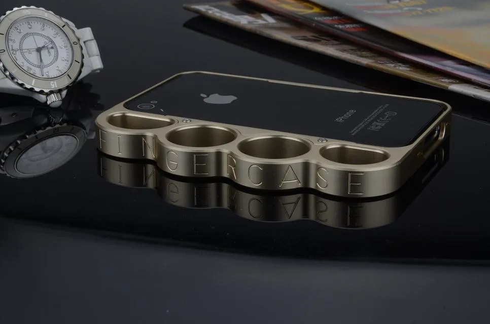 Боксерский бампер из алюминиевого сплава для iPhone 5 5S, Модный чехол для телефона с кольцами на концах пальцев, чехол для iPhone 5G SE