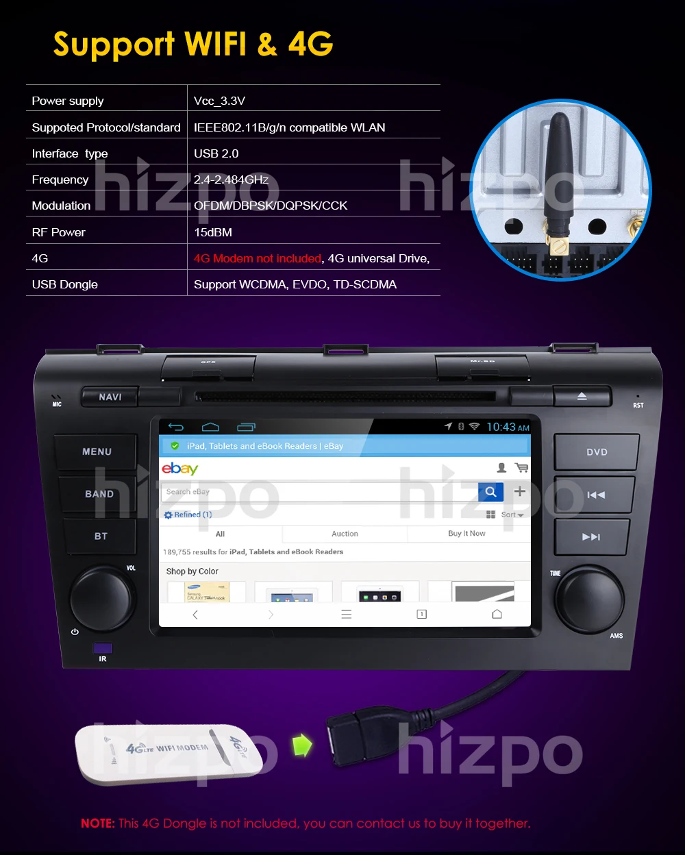 Flash Deal hizpo Android 8.0 Car DVD Player multimedia stereo navi for Mazda3 mazda 3 2004-2009 gps navigation radio Head Unit wifi dab swc 4