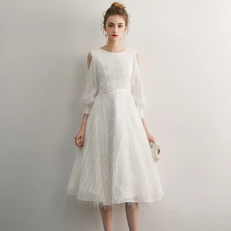 Robe De Soiree Courte White Vintage Lace Evening Dress Short 2020 Vintage Lace Evening Dress Short 2020