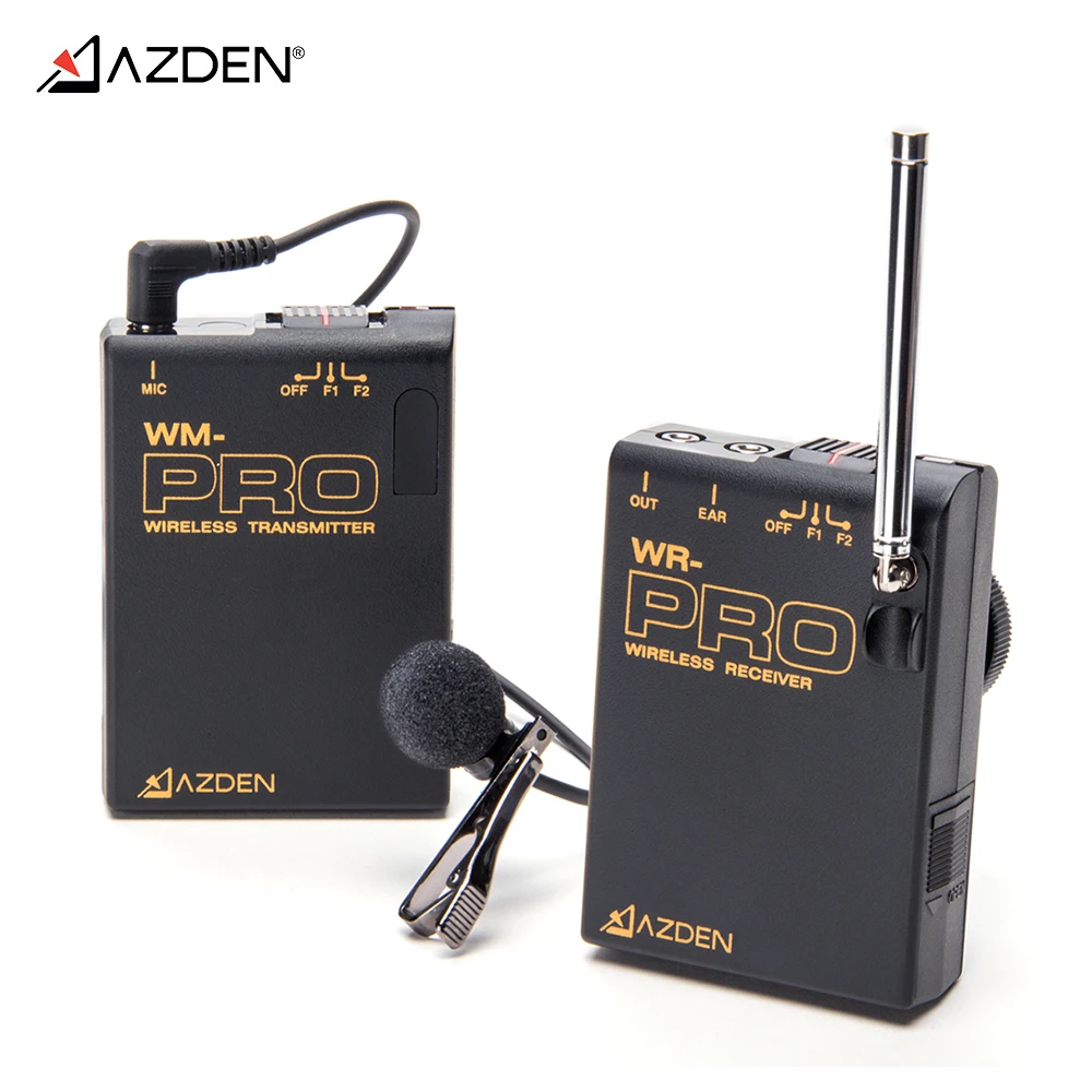 

AZDEN WLX-Pro/1 Professional VHF Wireless Lapel Microphone for Network Anchor DSLR ILDC Camera Video Recording Teaching Training