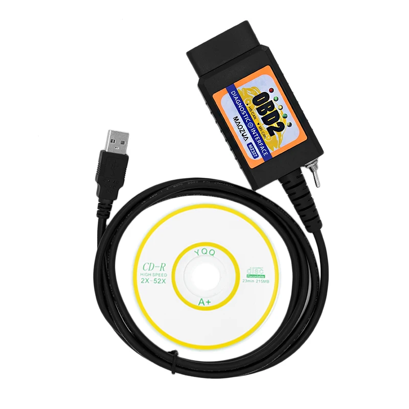 Поддержка Win10 MZ327 USB OBD2 с переключателем Диагностический Сканер Поддержка для FORD открытый скрытый ELM327 PIC18F25C80 Forscan ELMconfig